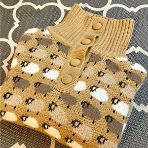 Zara sheep pattern sweater - tan, size S
